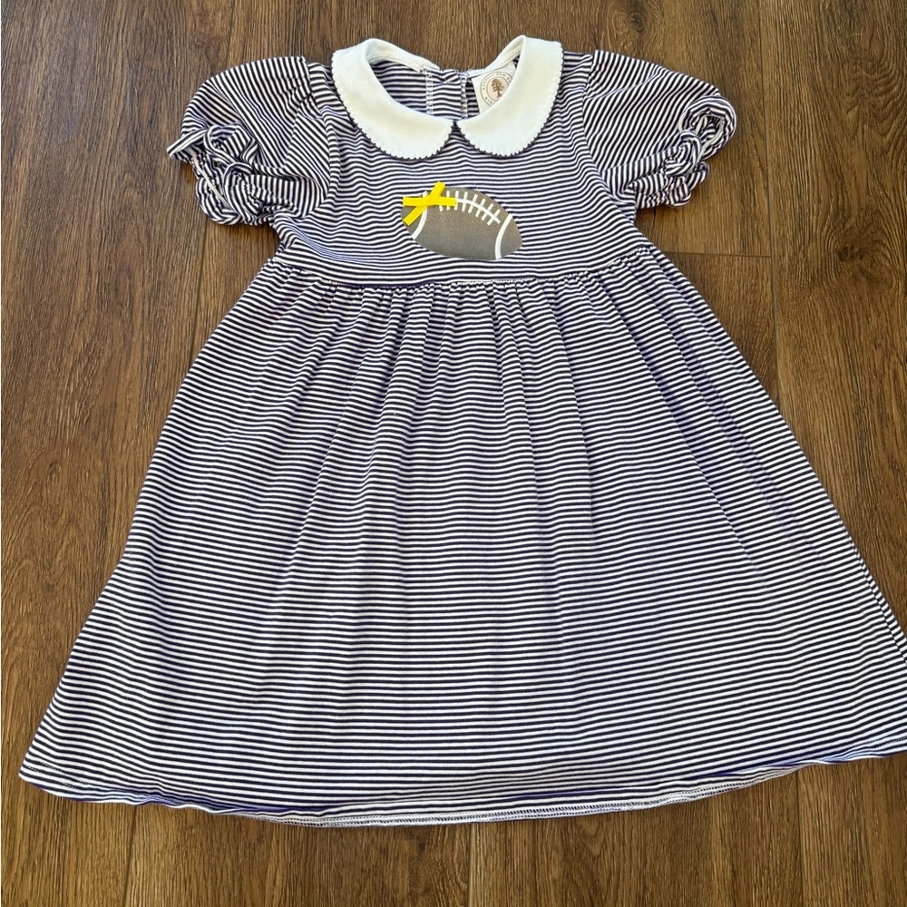 Striped LSU Football Girls Dress